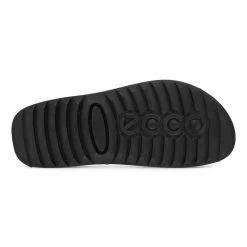 ECCO Men's 2nd Cozmo Two Band Slide - Black -Sandals Outlet 500904 01001 sole 97251.1650999614