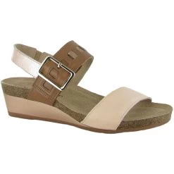 Naot Women's Dynasty - Pale Blush Leather / Caramel Leather / Soft Rose Gold Leather