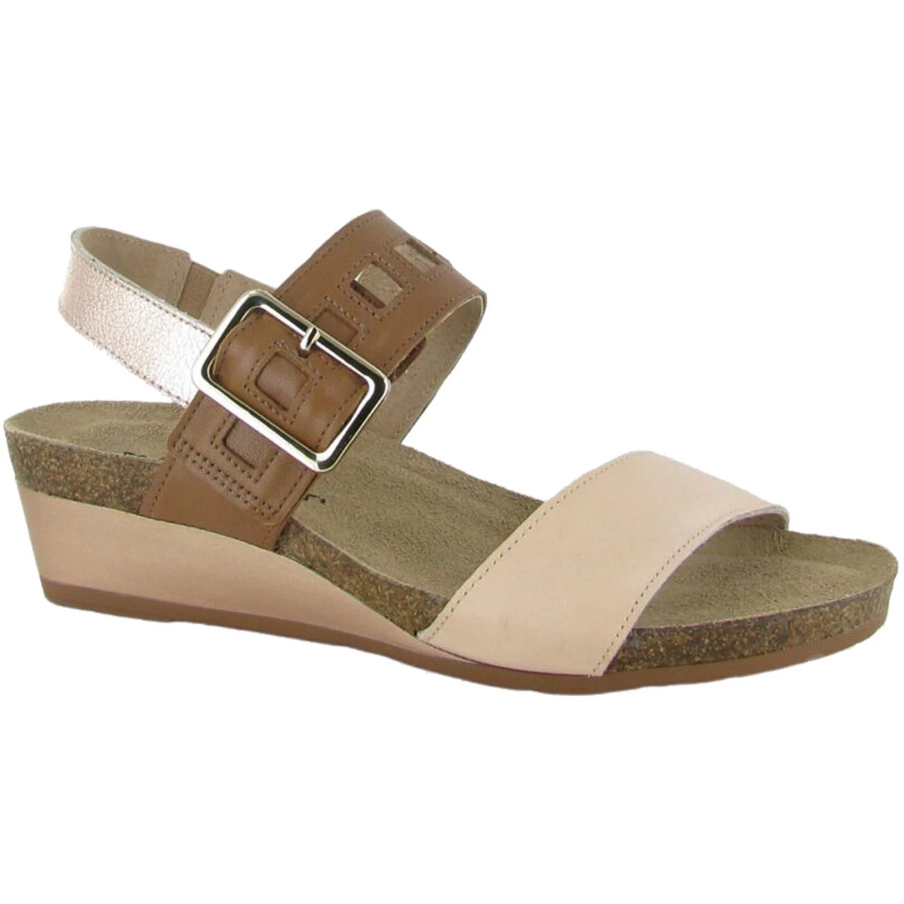 Naot Women's Dynasty - Pale Blush Leather / Caramel Leather / Soft Rose Gold Leather 3 Naot Women's Dynasty - Pale Blush Leather / Caramel Leather / Soft Rose Gold Leather