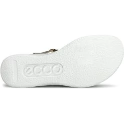 ECCO Women's Flowt Wedge Crossband - Pure White Gold -Sandals Outlet 5 10758.1709924997