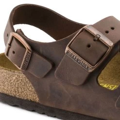 Birkenstock Men's Milano Oiled Leather - Habana (Regular Width) -Sandals Outlet 5 16858.1559234604