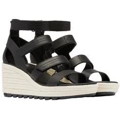 Sorel Women's Cameron Multistrap Wedge - Black / Chalk 11 Sorel Women's Cameron Multistrap Wedge - Black / Chalk -Sandals Outlet 5 21785.1678720741