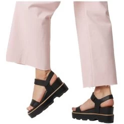 Sorel Women's Joanie IV Y Strap Wedge - Black / Sea Salt -Sandals Outlet 5 54925.1709064570