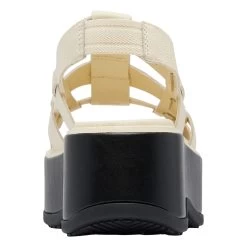 Sorel Women's Dayspring Slingback Flatform - Honey White / Black -Sandals Outlet 5 59191.1707427511