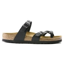 Birkenstock Women's Mayari Oiled Leather - Black (Regular Width) -Sandals Outlet 5 69450.1558635168