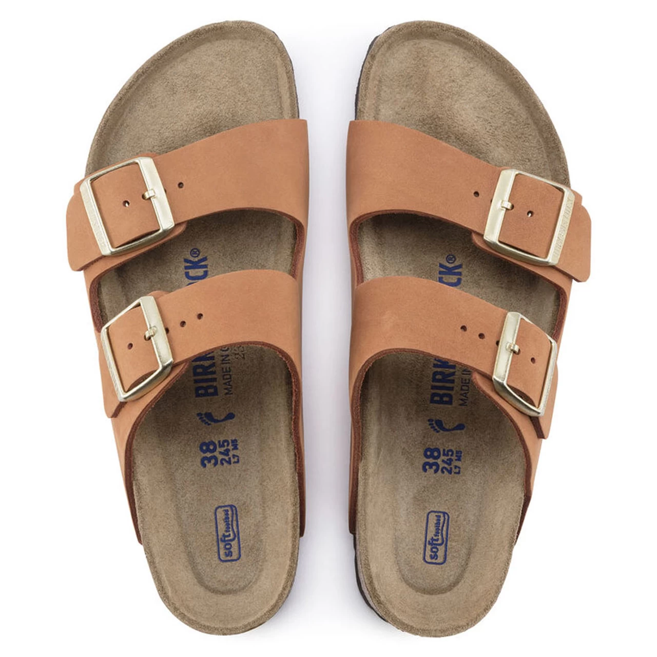 Birkenstock Arizona Soft Footbed Nubuck Leather - Pecan (Narrow Width) 7 Birkenstock Arizona Soft Footbed Nubuck Leather - Pecan (Narrow Width) - Image 5
