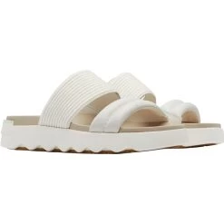 Sorel Women's Viibe Slide - Sea Salt / Dark Stone -Sandals Outlet 5 88206.1678736499