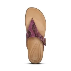 Aetrex Women's Rita Adjustable Thong Sandal - Pink Snake 13 Aetrex Women's Rita Adjustable Thong Sandal - Pink Snake -Sandals Outlet 5 92242.1621972835
