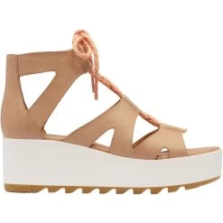 Sorel Women's Cameron Flatform Lace - Honest Beige / Gum 17