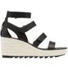 Sorel Women's Cameron Multistrap Wedge - Black / Chalk -Sandals Outlet 6 10266.1678720762
