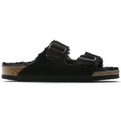 Birkenstock Women's Arizona Shearling Suede Leather - Black (Narrow Width) 10 Birkenstock Women's Arizona Shearling Suede Leather - Black (Narrow Width) -Sandals Outlet 752663 side 38127.1636039788
