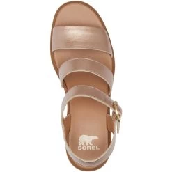 Sorel Women's Joanie Heel Ankle Strap - Warm Gold / Gum -Sandals Outlet 8 13844.1709056048