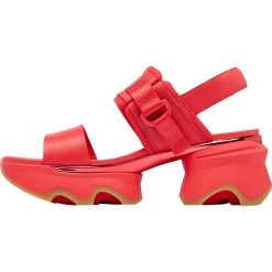 Sorel Women's Kinetic Impact Slingback Heel - Red Glo / Gum -Sandals Outlet 8 29030.1708979490