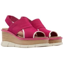 Sorel Women's Joanie III Slingback - Fuchsia Fizz / Chalk -Sandals Outlet 8 82032.1678658112