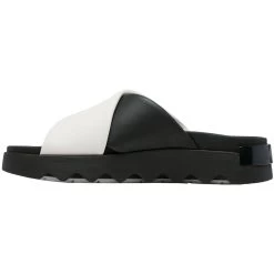 Sorel Women's Viibe Crisscross Slide - Black / Sea Salt -Sandals Outlet 9 08104.1708723311