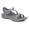 Aetrex Women's Jillian SportWater Friendly Sandal - Grey Shimmer -Sandals Outlet A 47740.1620419037