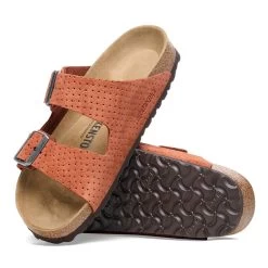 Birkenstock Arizona Suede Embossed - Dotted Burnt Orange (Narrow Width) 10 Birkenstock Arizona Suede Embossed - Dotted Burnt Orange (Narrow Width) -Sandals Outlet A 57981.1713298850