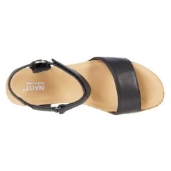 Naot Women's Pier - Soft Black Leather -Sandals Outlet B 49899.1619722660