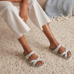 Birkenstock Women's Franca Vegan Microfiber - Iridescent Matcha (Regular Width) -Sandals Outlet B 72616.1677177775