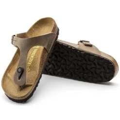 Birkenstock Women's Gizeh Oiled Leather - Tobacco (Regular Width) -Sandals Outlet Birk Gizeh Sandal Tobacco Oiled Hero 62545.1552584103