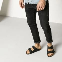 Birkenstock Arizona Birko-Flor - Black (Regular Width) -Sandals Outlet Birkenstock Arizona Blk Birko Reg Width Lifestyle 1 46063.1532111041