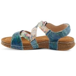 Spring Step L'Artiste Women's Collette - Blue Multi -Sandals Outlet COLLETTE BLUM 2 03316.1713197436