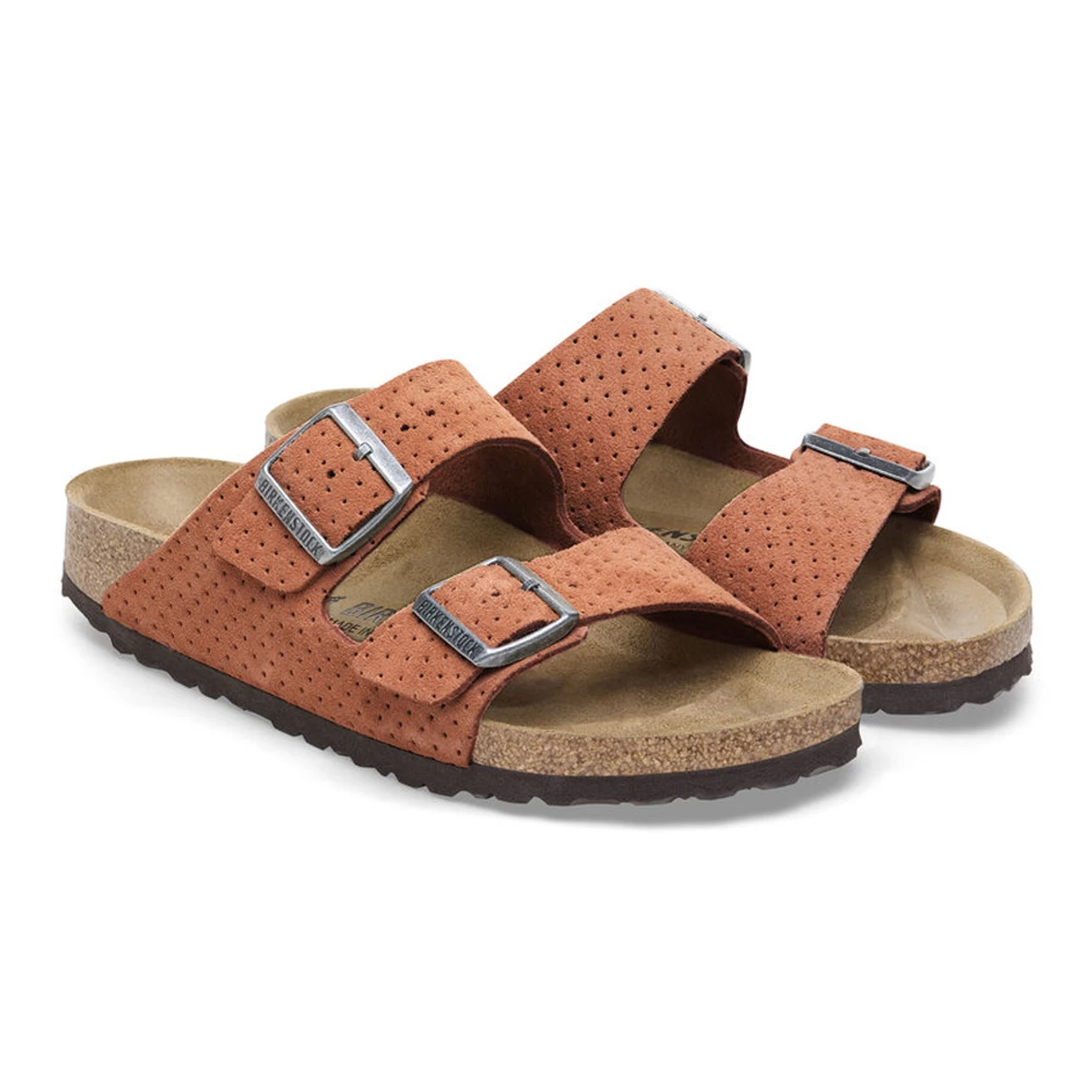 Birkenstock Arizona Suede Embossed - Dotted Burnt Orange (Narrow Width) 5 Birkenstock Arizona Suede Embossed - Dotted Burnt Orange (Narrow Width) - Image 3