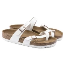Birkenstock Women's Mayari Birko-Flor - White (Regular Width) -Sandals Outlet D 18494.1595022661