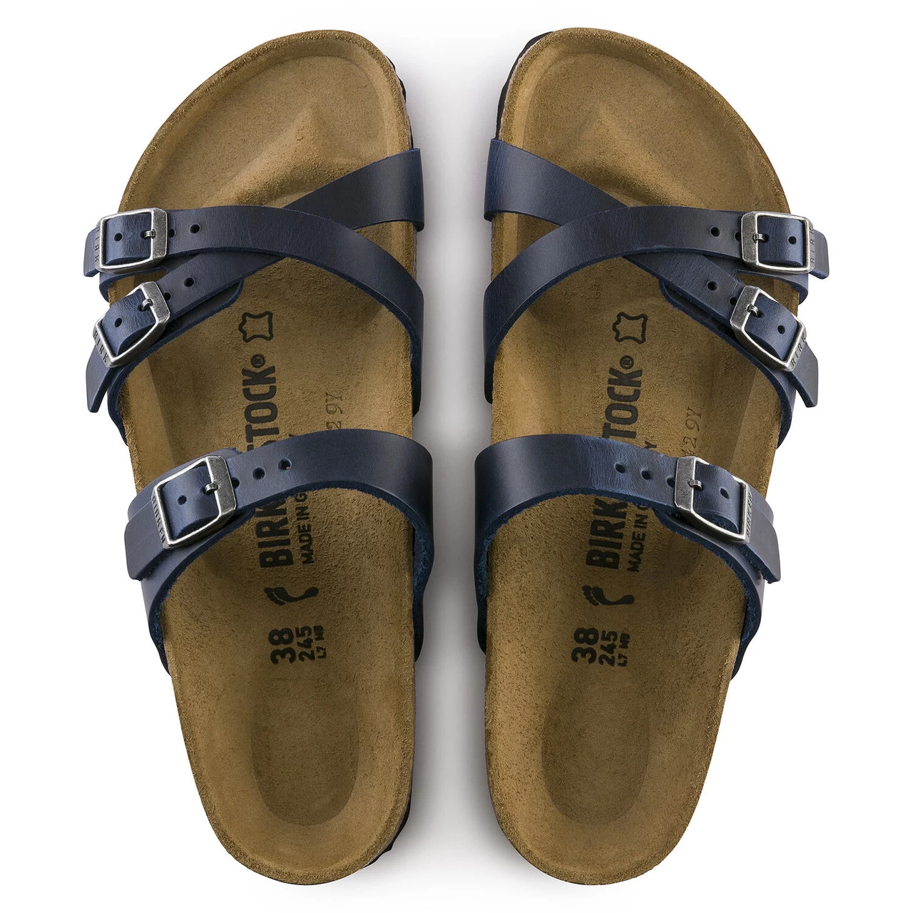 Birkenstock Women's Franca Oiled Leather - Blue (Regular Width) 6 Birkenstock Women's Franca Oiled Leather - Blue (Regular Width) - Image 4
