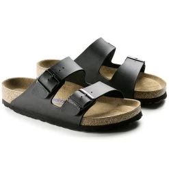 Birkenstock Arizona Soft Footbed Birko-Flor - Black (Regular Width) -Sandals Outlet D 41815.1597435607