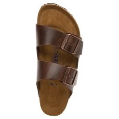 Birkenstock Arizona Soft Footbed Smooth Leather - Brown Amalfi(Regular Width) -Sandals Outlet D 77682.1532111685
