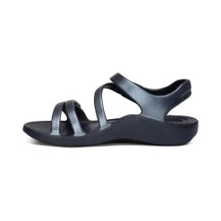 Aetrex Women's Jillian SportWater Friendly Sandal - Shimmer Navy -Sandals Outlet L8005W left 13451.1649946787