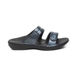 Aetrex Women's Janey Sport Water Friendly Slide - Pewter 12 Aetrex Women's Janey Sport Water Friendly Slide - Pewter -Sandals Outlet L9501W right 89817.1649954428