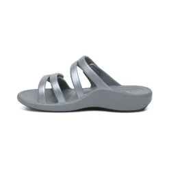 Aetrex Women's Janey Sport Water Friendly Slide - Grey -Sandals Outlet L9506W left 44744.1649954963