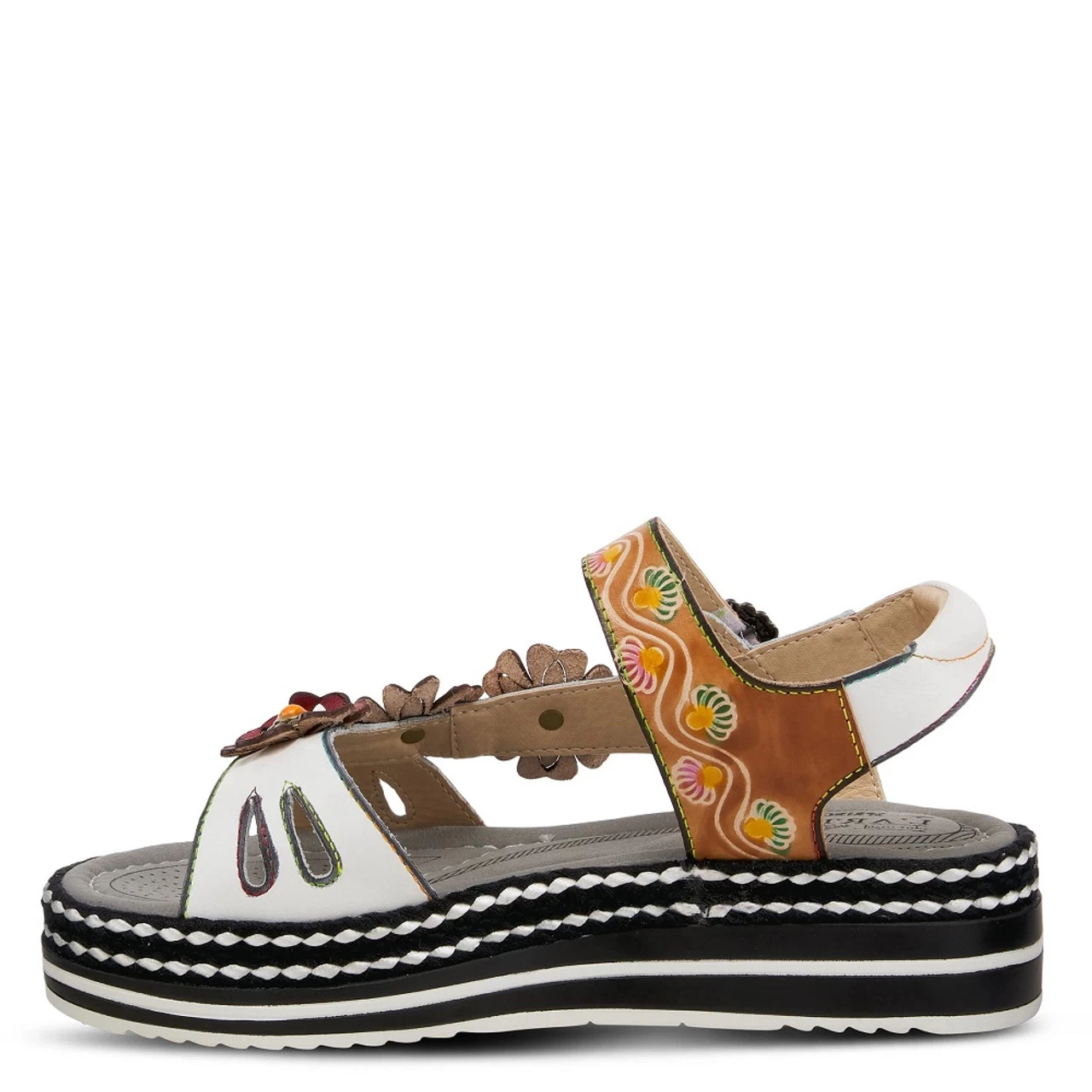 Spring Step L'Artiste Women's Laga Slingback Sandal - White Multi 5 Spring Step L'Artiste Women's Laga Slingback Sandal - White Multi - Image 3