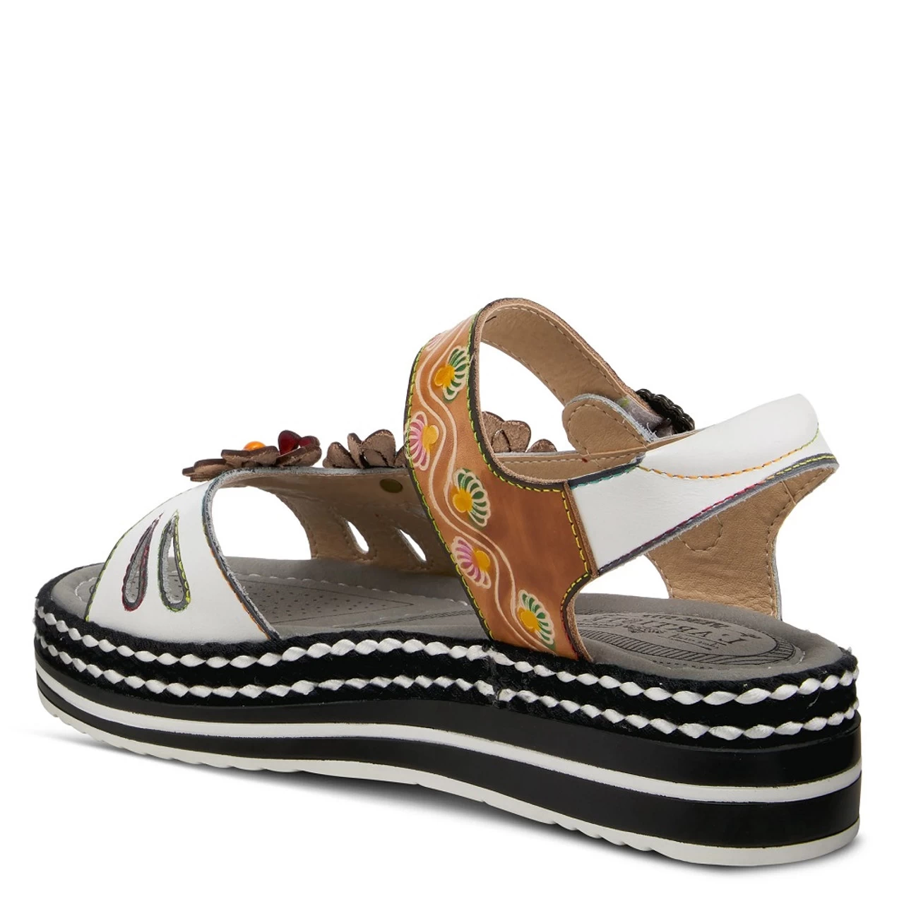 Spring Step L'Artiste Women's Laga Slingback Sandal - White Multi 6 Spring Step L'Artiste Women's Laga Slingback Sandal - White Multi - Image 4