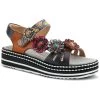 Spring Step L'Artiste Women's Laga Slingback Sandal - Navy Multi -Sandals Outlet Laga NM 6 58282.1711649502