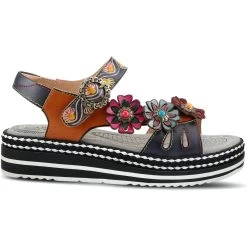Spring Step L'Artiste Women's Laga Slingback Sandal - Navy Multi -Sandals Outlet Laga NM 7 78207.1711649458