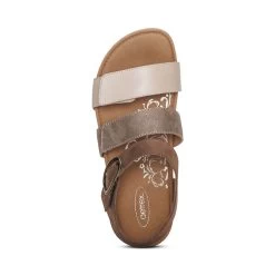 Aetrex Women's Lilly -Taupe -Sandals Outlet SC562W top 45923.1709478522
