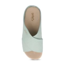 Gravity Defyer Women's Veltal Linen - Aqua -Sandals Outlet TB7218FM 2 TOP 52873.1651002425