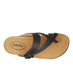 Taos Footwear Women's Perfect - Black -Sandals Outlet a aerial 80320.1618504057