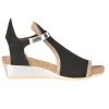 Naot Women's Fiona - Black Velvet / Khaki / Silver Mirror -Sandals Outlet a profile 00239.1614967385