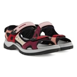 ECCO Women's Yucatan - Multicolor Chili Red -Sandals Outlet ecco 822083 60406 pair 42133.1658170646
