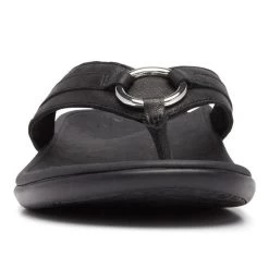 Vionic Women's Tide Aloe Toe Post - Black Leather 10 Vionic Women's Tide Aloe Toe Post - Black Leather -Sandals Outlet gallery aloe leather blackleathe 35694.1682100227