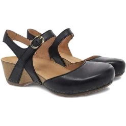 Dansko Women's Tiffani - Black Milled Burnished -Sandals Outlet k1 59154.1673372687