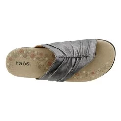 Taos Footwear Women's Gift 2 - Pewter -Sandals Outlet taos gift 2 pewter 4 03364.1583345897