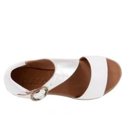 Bueno Women's Yvonne - White -Sandals Outlet yvonne white silver product 4 06914.1652471634